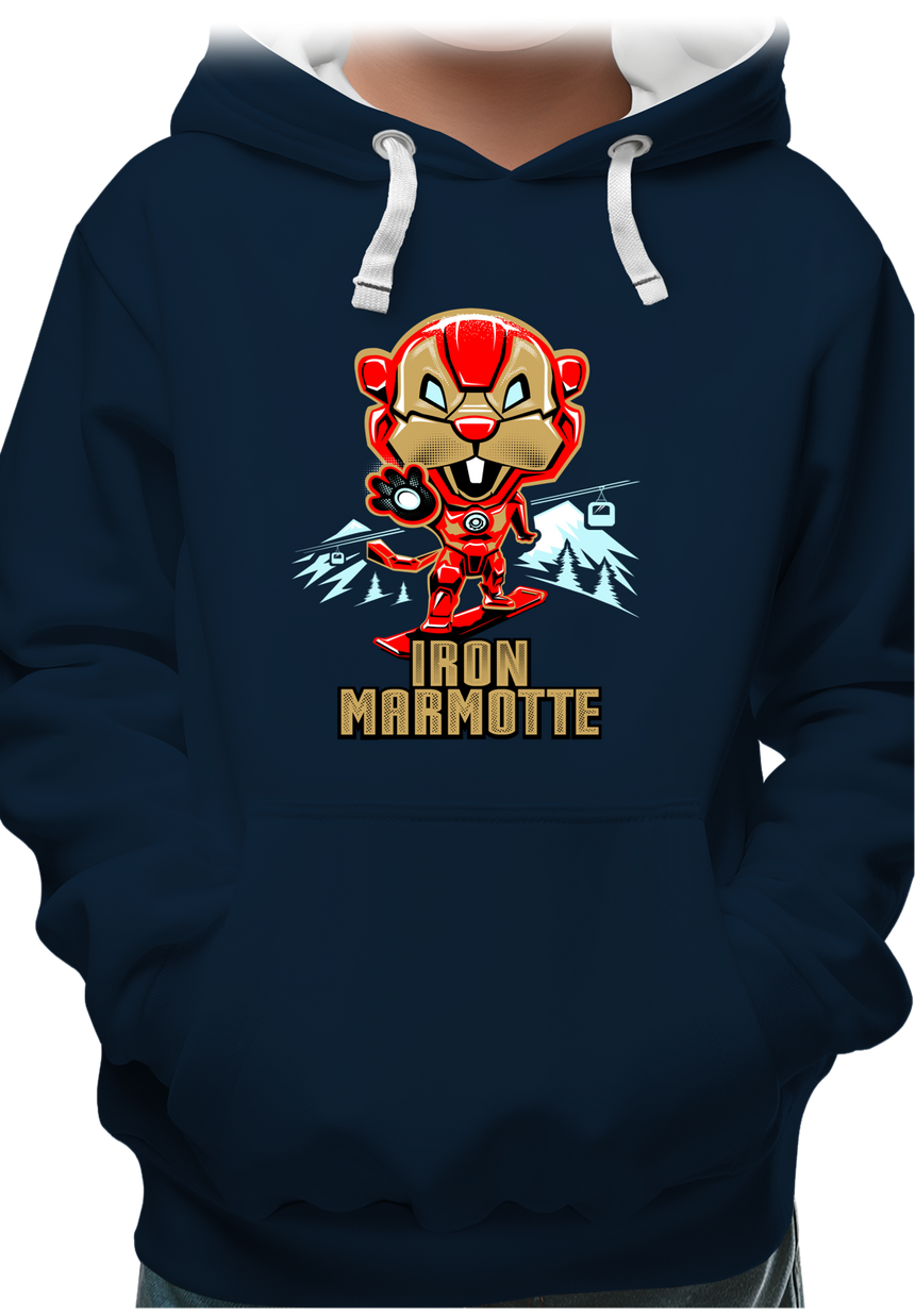Sweat Enfant Iron Marmotte au ski