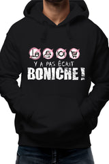 Sweat Adulte y a pas ecrit boniche