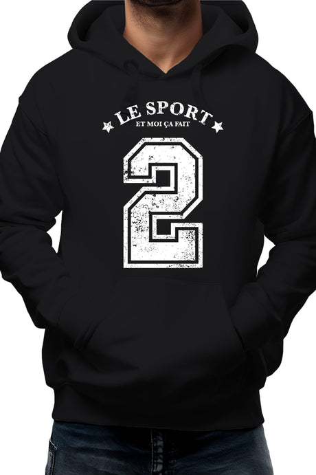 Sweat Adulte Le sport et moi ça fait 2