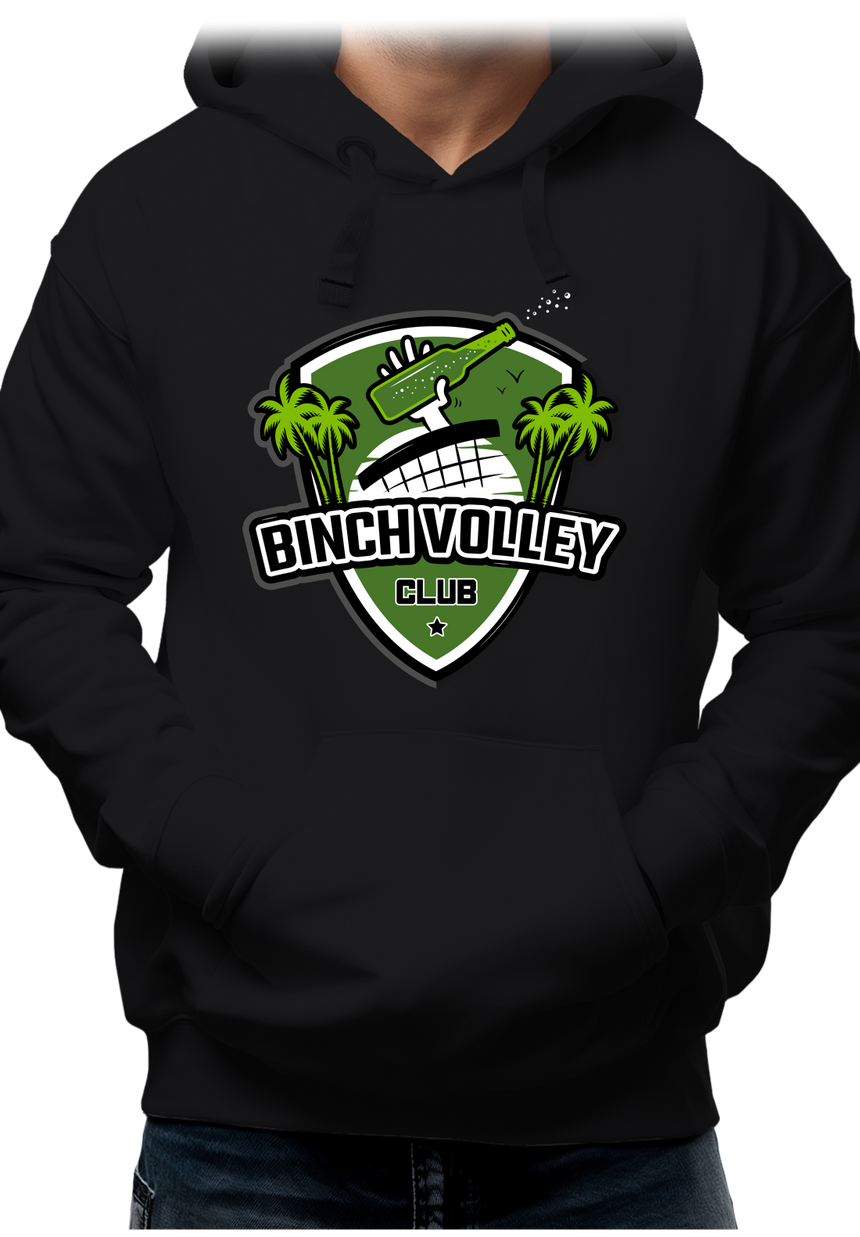 Sweat Adulte Le binch Volley club avec une bière