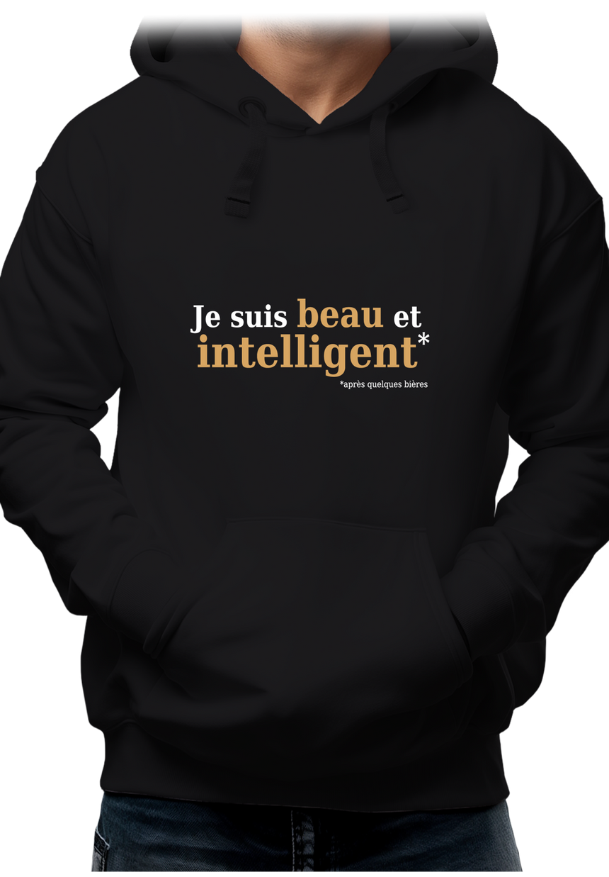 Sweat Adulte Beau et intelligent après quelques bières