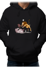 Sweat Adulte Zèbre vs Lion : 5 fruits légumes par jour