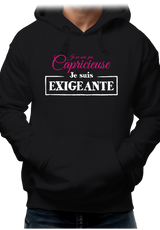 Sweat Adulte Je ne suis pas capricieuse