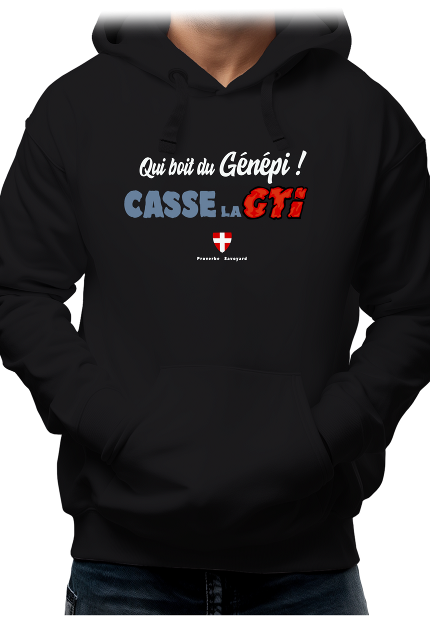 Sweat Adulte Qui boit le Génépi casse la GTI
