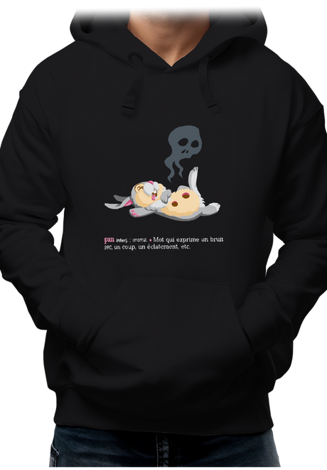 Sweat Adulte Pan ! Lapin Couché