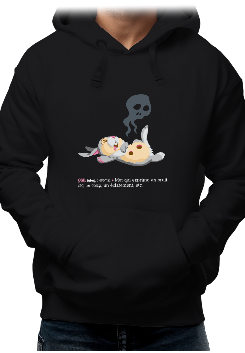 Sweat Adulte Pan ! Lapin Couché
