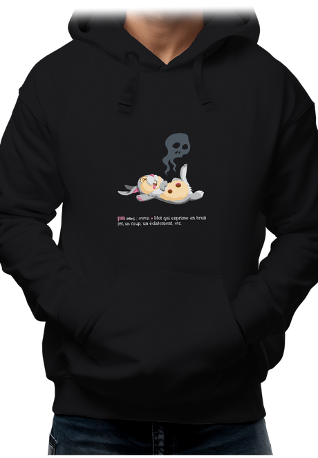Sweat Adulte Pan ! Lapin Couché