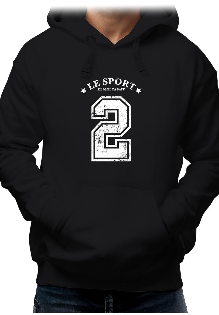 Sweat Adulte Le sport et moi ça fait 2