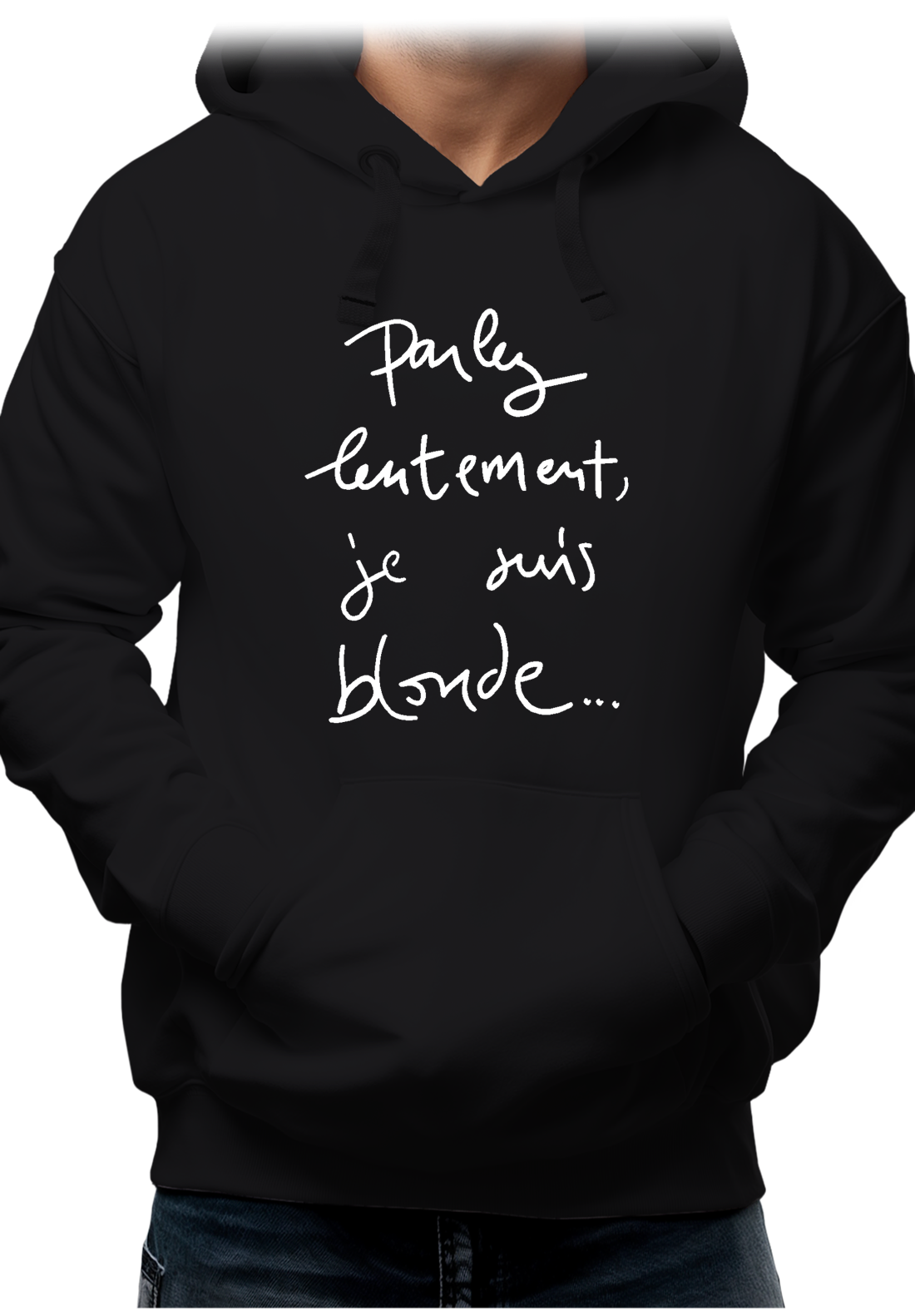 Sweat Adulte Parlez Lentement Je Suis Blonde
