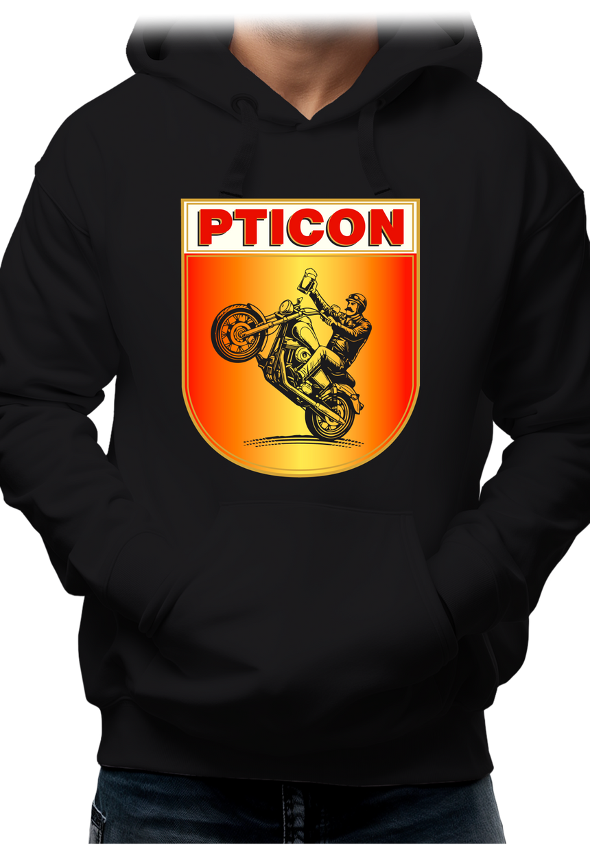 Sweat Adulte Pticon la bière des motards fou