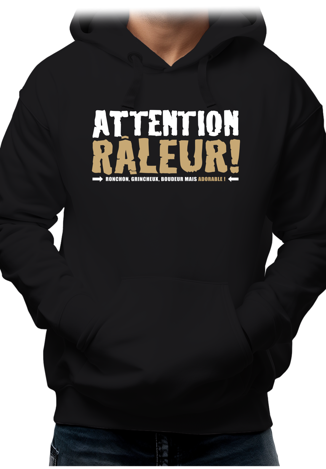 Sweat Adulte Attention raleur en bronze