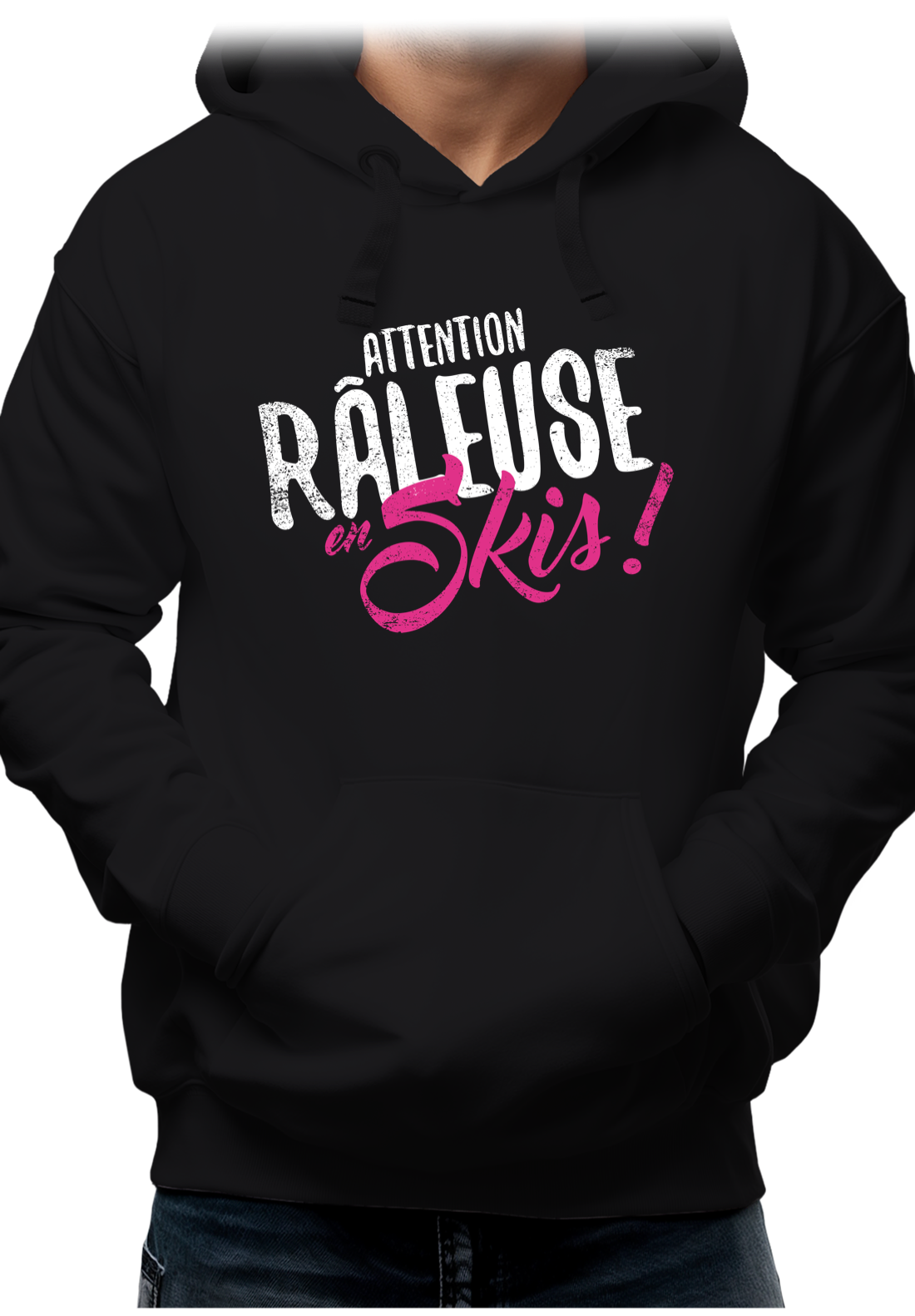 Sweat Adulte Attention râleuse en ski
