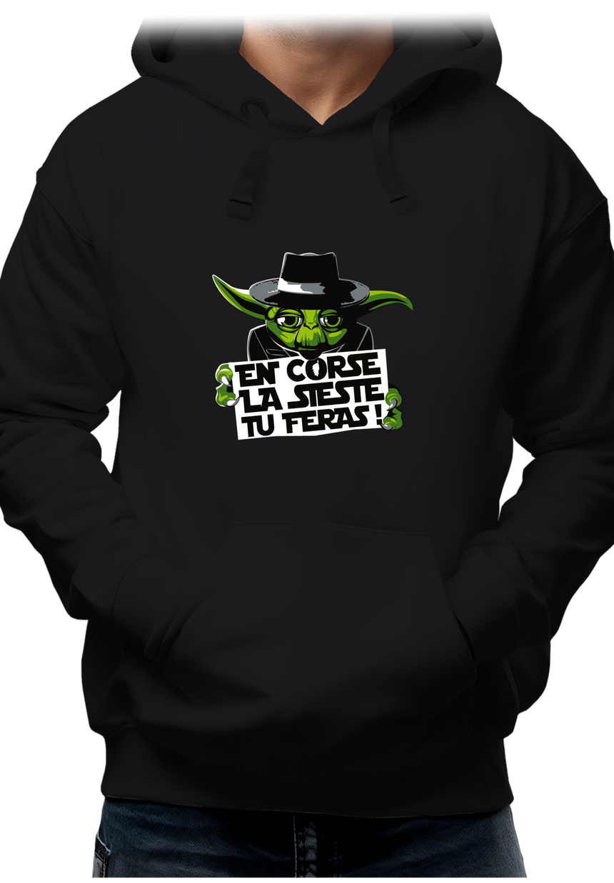 Sweat Adulte En Corse la sieste tu feras yoda