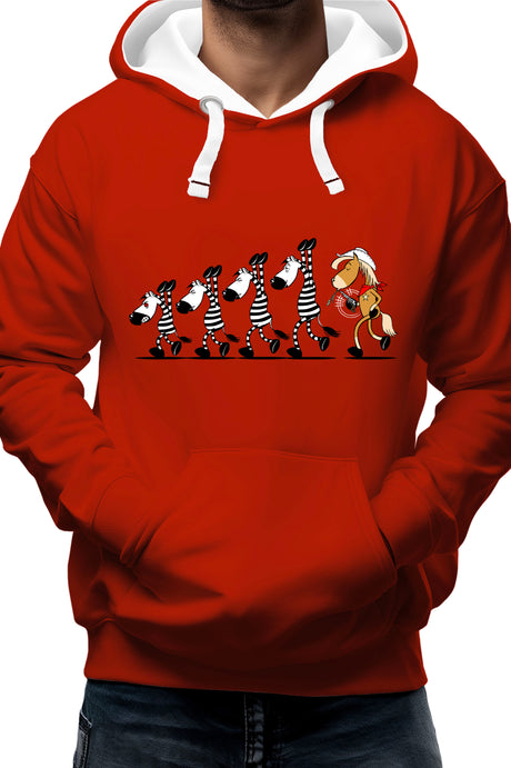 Sweat Adulte Fin De Cavale zebre et cheval