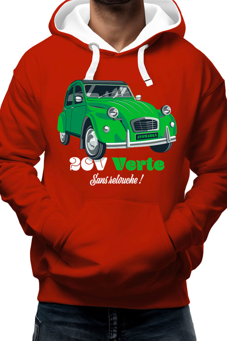 Sweat Adulte Deuch verte sans retouche