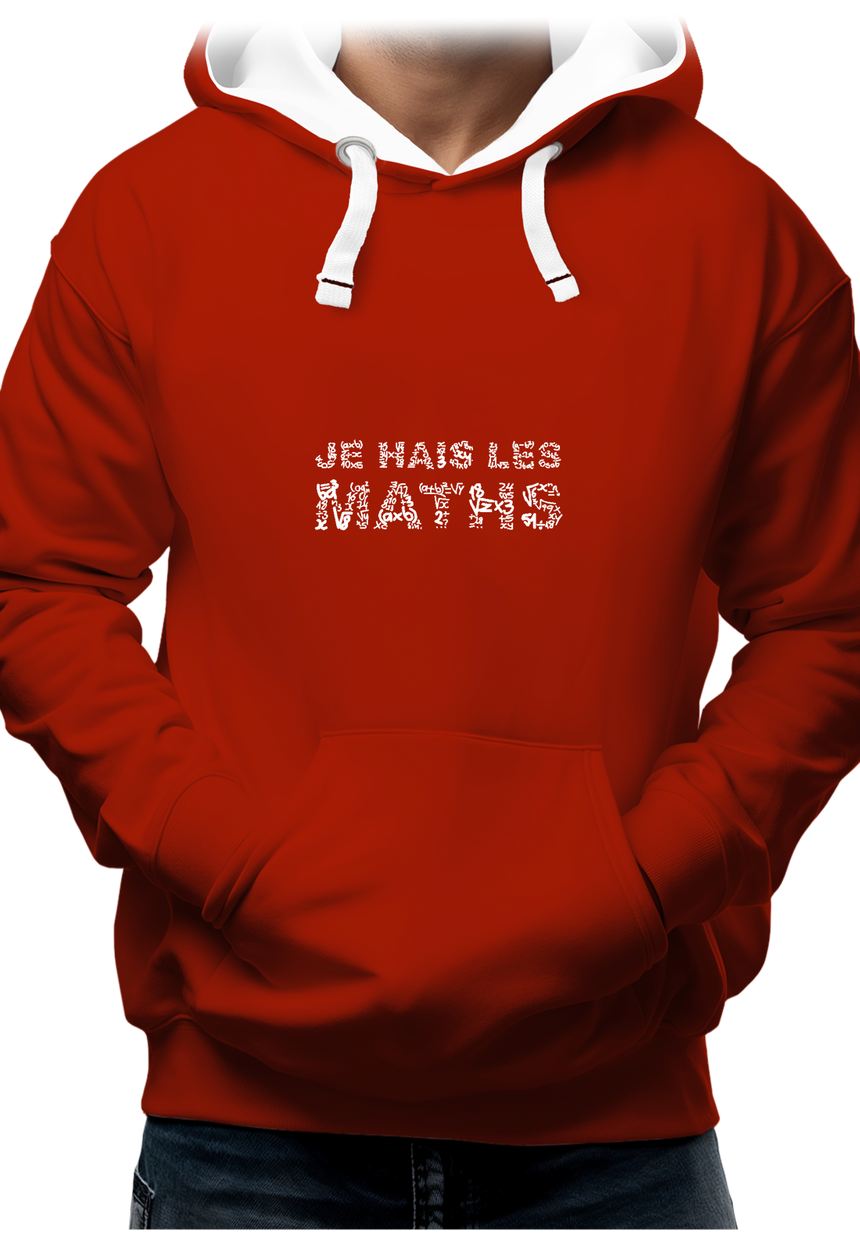 Sweat Adulte Je Hais Les Maths