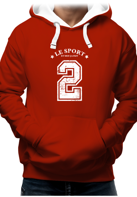 Sweat Adulte Le sport et moi ça fait 2