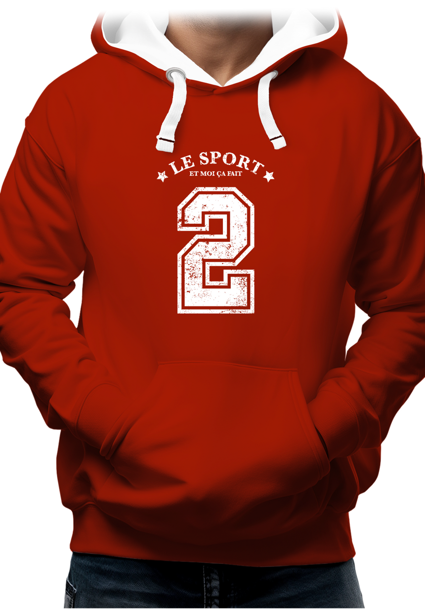 Sweat Adulte Le sport et moi ça fait 2