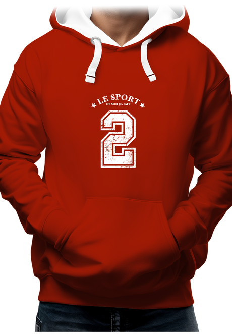 Sweat Adulte Le sport et moi ça fait 2
