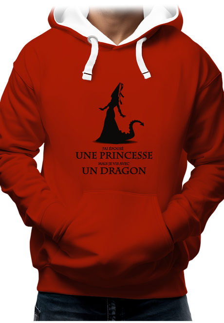 Sweat Adulte J'ai épouser une princesse mais je vis avec un dragon