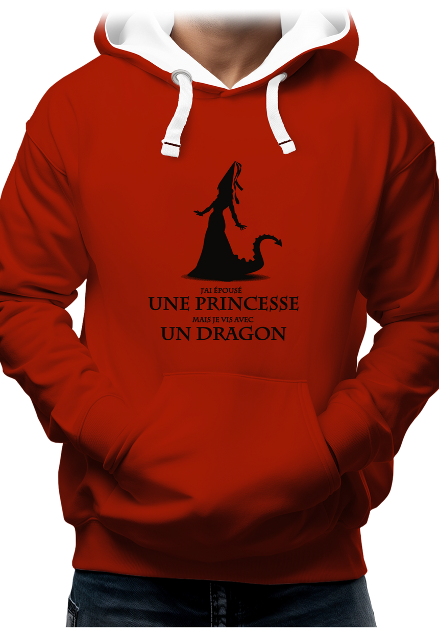 Sweat Adulte J'ai épouser une princesse mais je vis avec un dragon