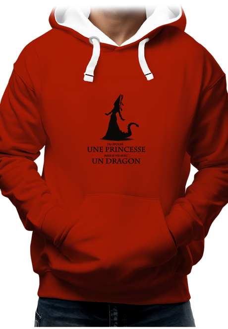 Sweat Adulte D'épouser une princesse à vivre avec un dragon