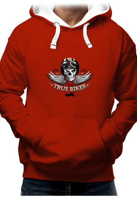 Sweat Adulte True biker tête de mort
