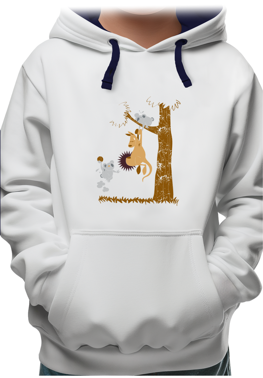 Sweat Enfant Basket kangourou et koala
