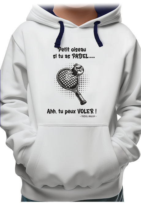 Sweat Enfant Padel avec oiseau énervé