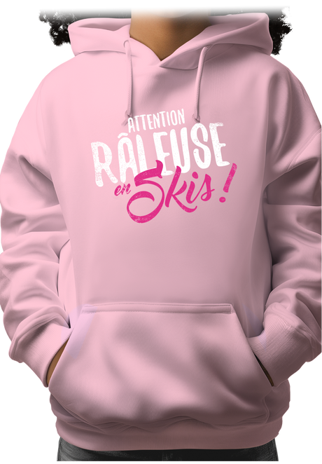 Sweat Enfant Attention râleuse en ski