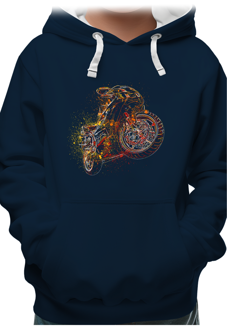 Sweat Enfant Dessin moto abstrait