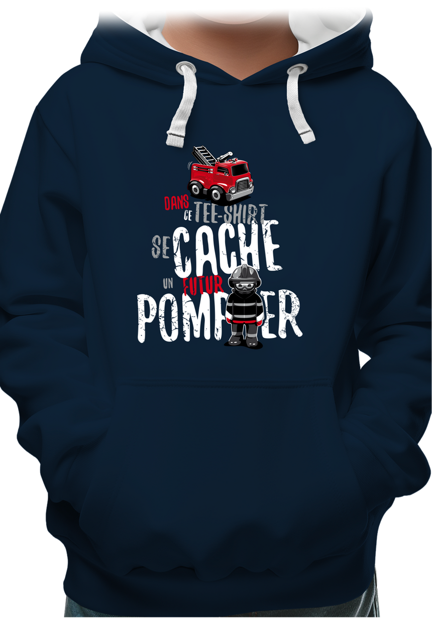 Sweat Enfant Dans ce tee-shirt se cache un futur pompier