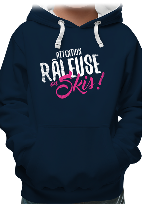 Sweat Enfant Attention râleuse en ski