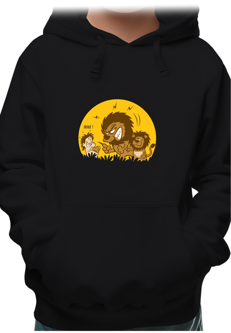 Sweat Enfant Lion et bébé dans la savane