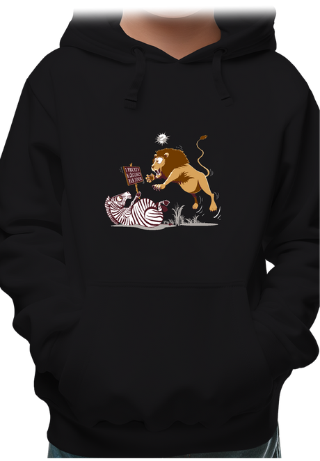Sweat Enfant Zèbre vs Lion : 5 fruits légumes par jour