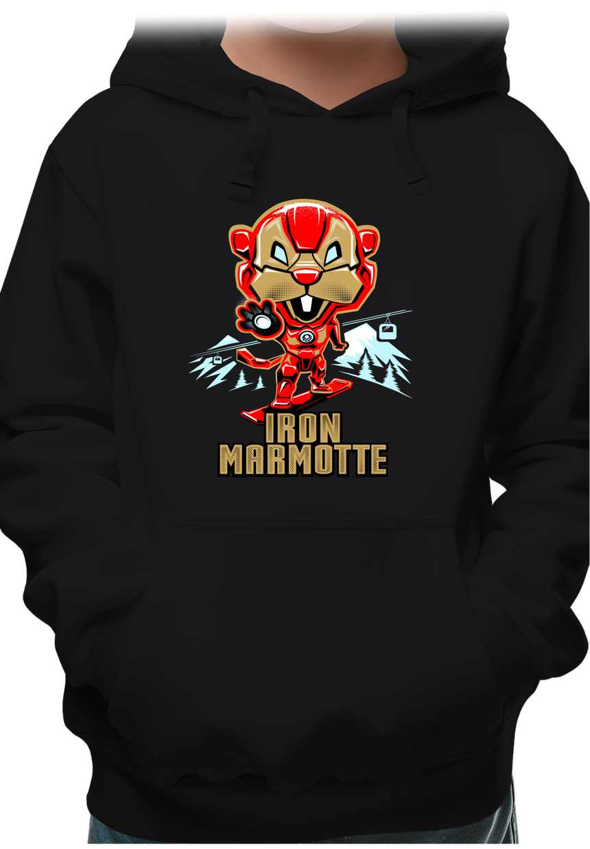 Sweat Enfant Iron Marmotte au ski