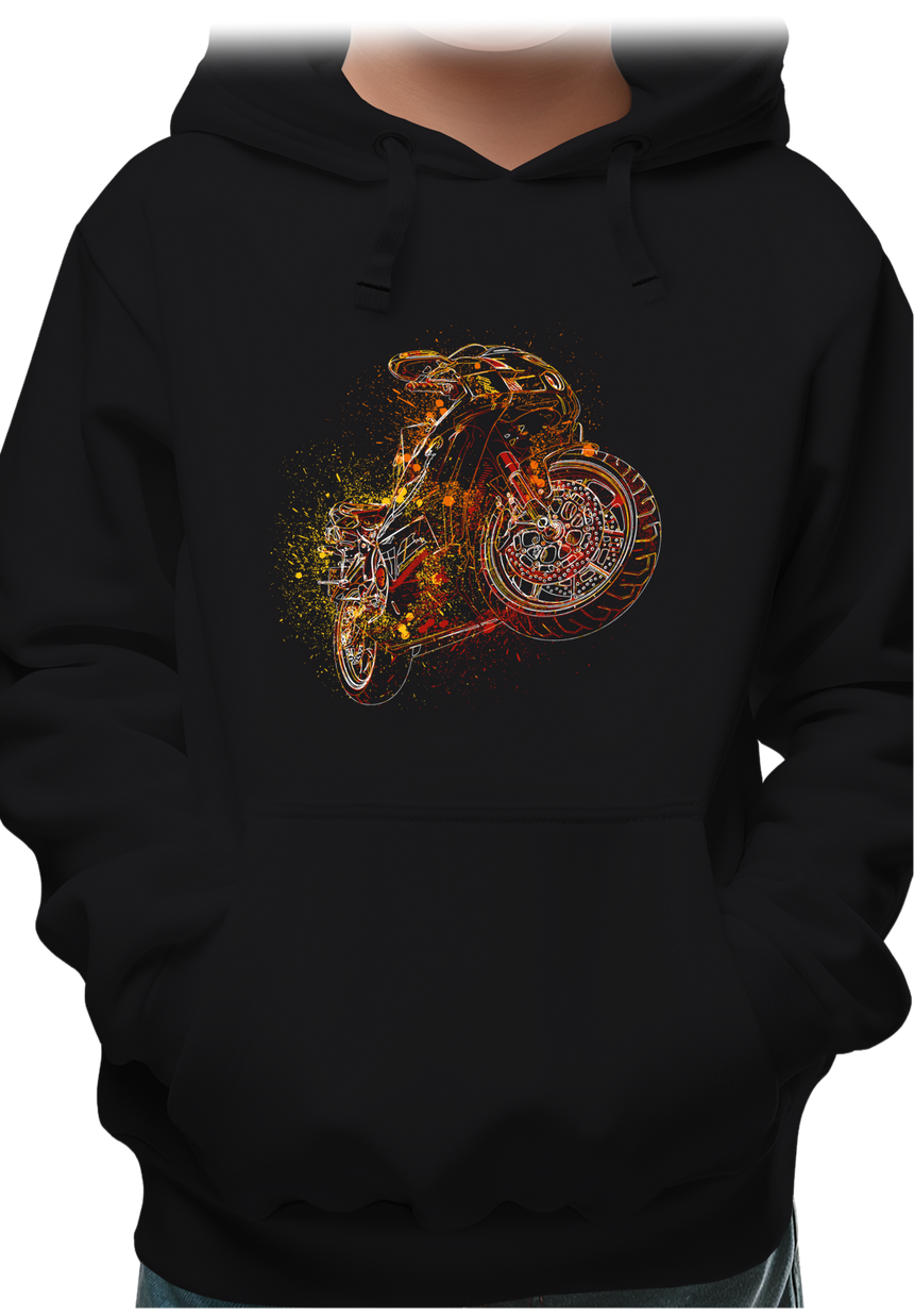 Sweat Enfant Dessin moto abstrait