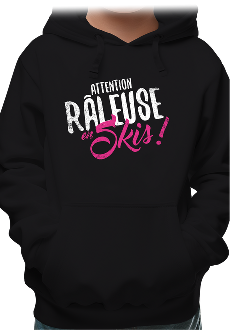 Sweat Enfant Attention râleuse en ski