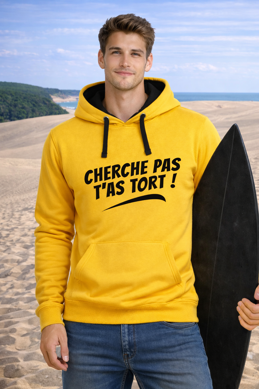 Sweat Adulte Brice, cherche pas t'as tort !